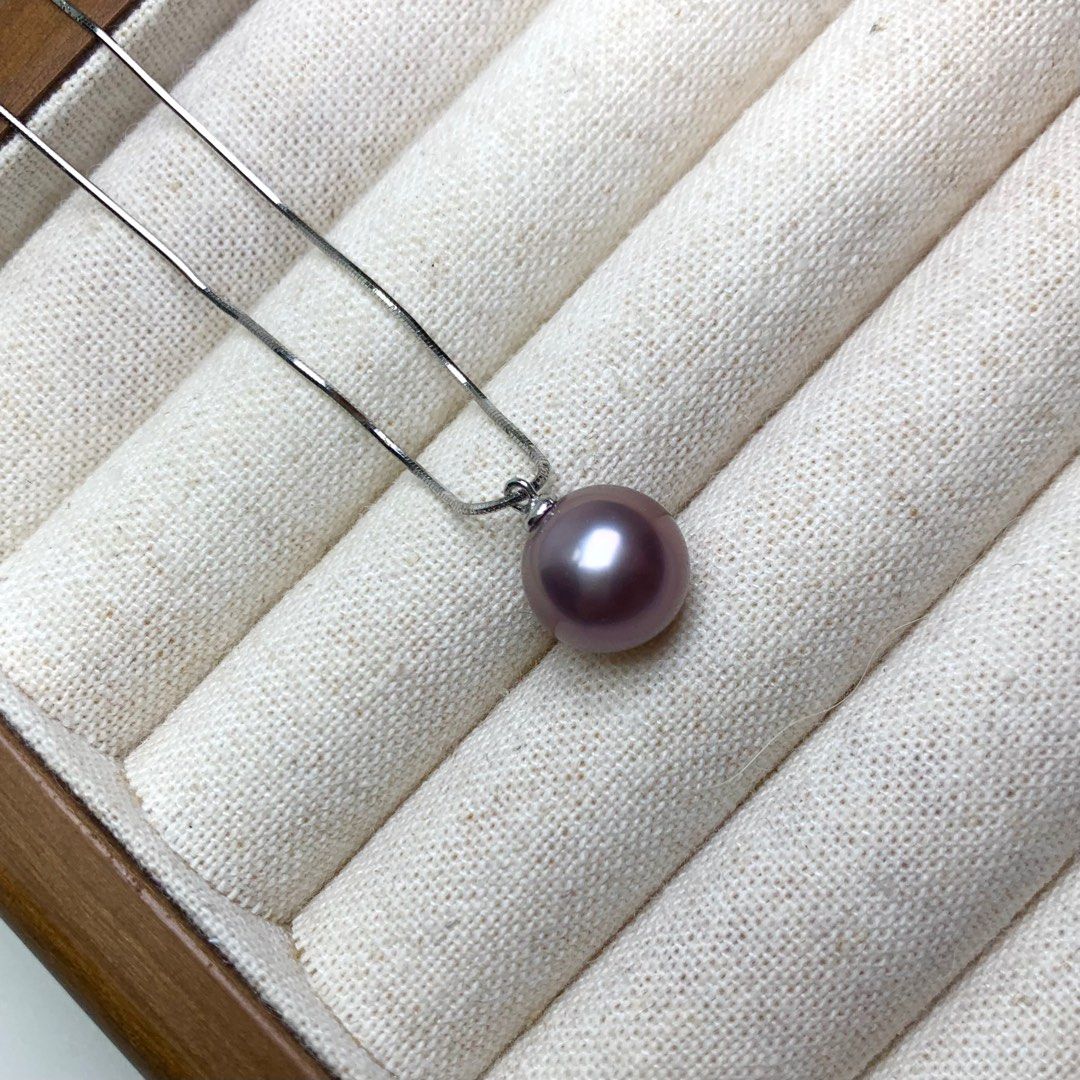 Real purple pearl necklace hot sale