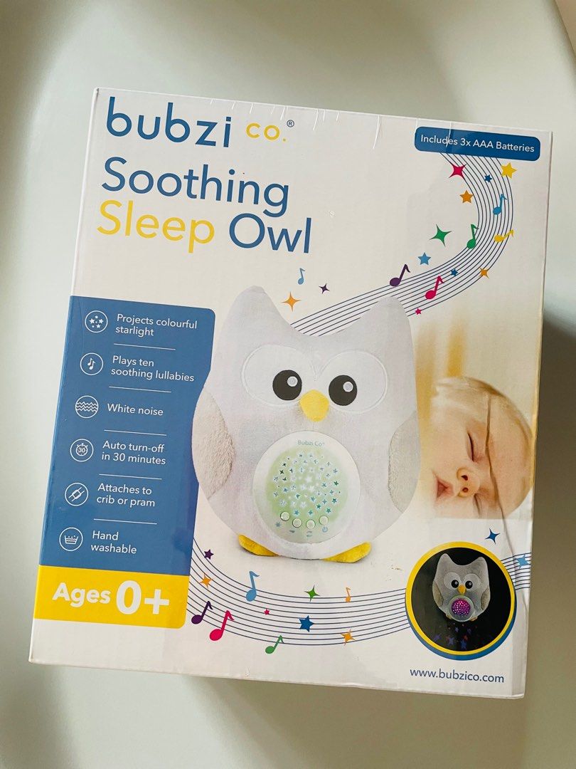 Brand New Bubzi Co Soothing Sleep Owl White Noise Machine