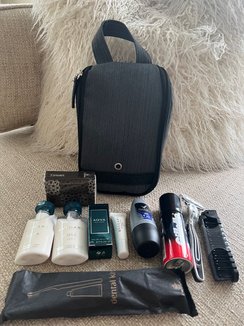 Brand New Bvlgari x Air Emirates Business Class Mens Toiletries Pouch