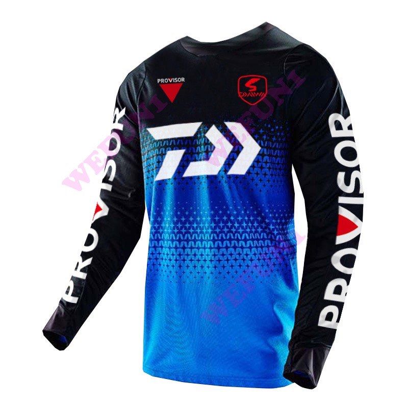 BRAND NEW IN STOCK) Daiwa Top Jerseys Summer Quick Dry Daiwa Fishing Shirt  Long Sleeve Breathable Fishing Clothing Anti UV Hooded Cycling Hiking  Clothes, Men's Fashion, Activewear on Carousell