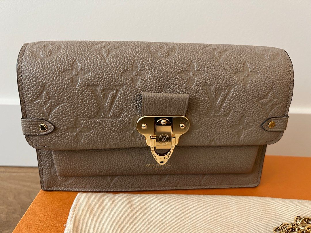 Louis Vuitton Vavin Chain Wallet Empreinte Leather Turtledove