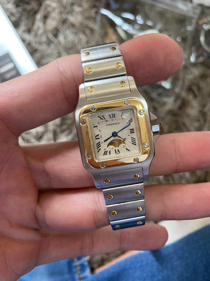 Cartier santos moonphase watch new arrivals
