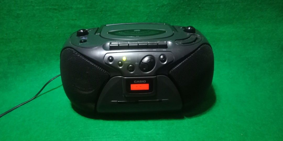 Casio CD-110S CD RADIO (Category: Portable Music Players) located in Pasay City. Submitted by marineljapansurplus (Listing ID 1253070761, Image 1). Description: Casio CD Radio Model: CD-110S Tuner: Working 😁 (complete all local FM/AM station) CD: Working 😁 FM Cassette: not working 😕 (worn out belt) Power: AC 🔌 100v 13W (need gamitan ng transformer) DC 🔋9v (1.5vx6) Issues: missing battery compartment cover & missing display station for tuner 