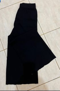 Celana kulot bahan knitt hitam