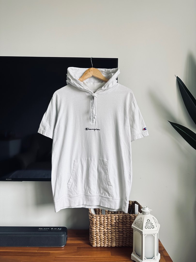 Short sleeve store champion hoodie