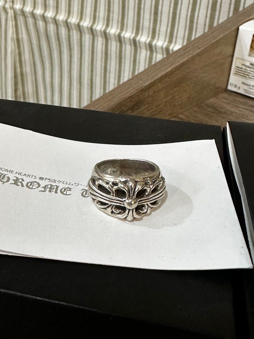 Chrome hearts floral cross ring discount