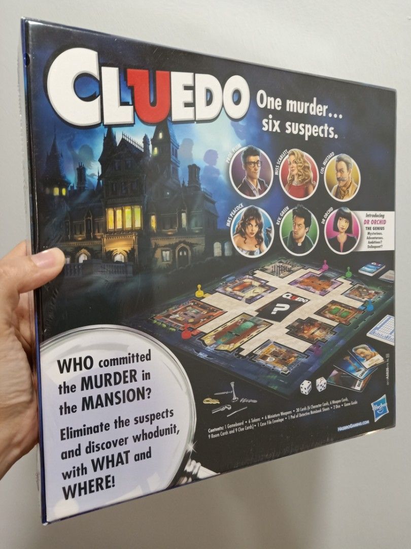 Cluedo The Classic Mystery Game Meet The New Suspect Dr Orchid board
