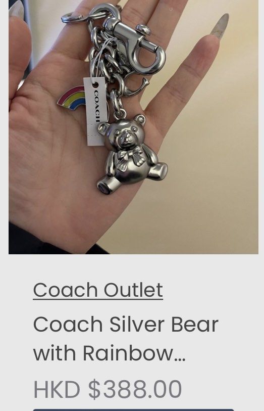 Coach 3D Bear Bag Charm Rose Gold 3D Carousell