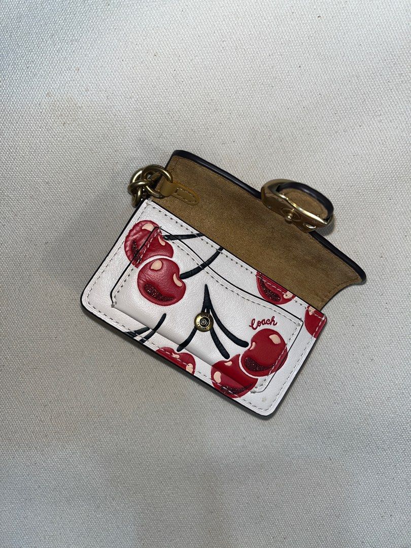 COACH®  Mini Tabby Bag Charm With Cherry Print