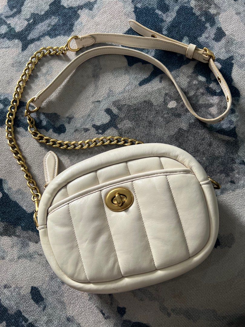 Coach quilted sales leather camera bag