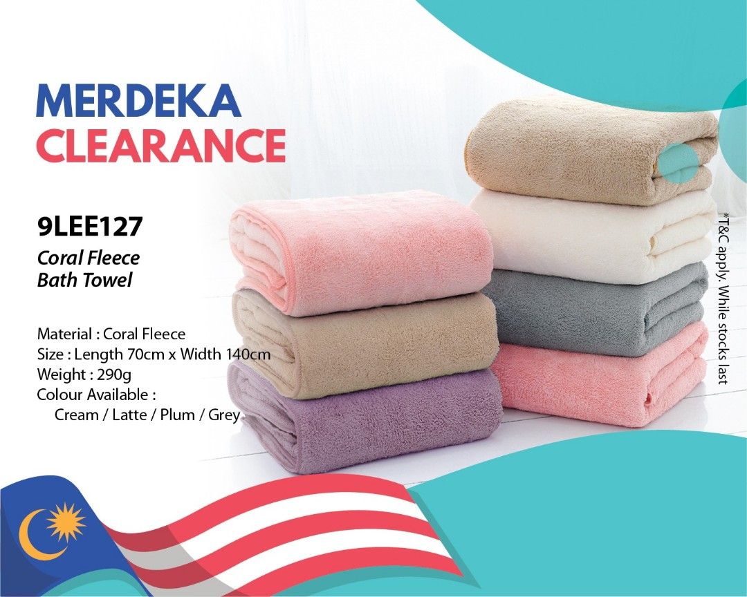 Coral best sale coloured towels
