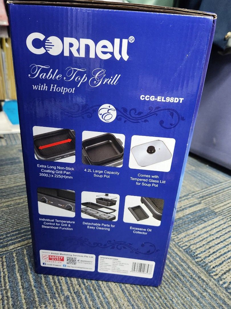 Cornell Indoor Electric BBQ Grill CCGEL39N - Amtek Marketing Services Pte  Ltd