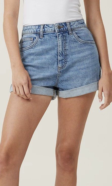 Cotton On High Waisted Denim Shorts