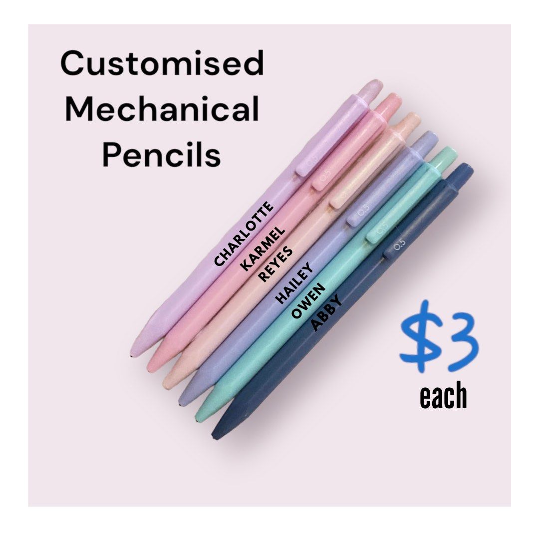 Customised Mechanical Pencils, Hobbies & Toys, Stationery & Craft