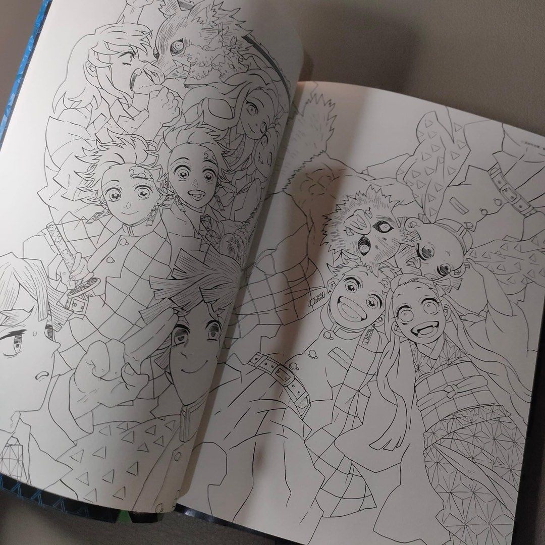 Demon slayer official coloring book, Hobbies & Toys, Books & Magazines ...