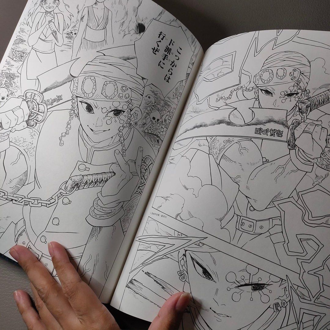 Demon slayer official coloring book, Hobbies & Toys, Books & Magazines, Comics & Manga on Carousell