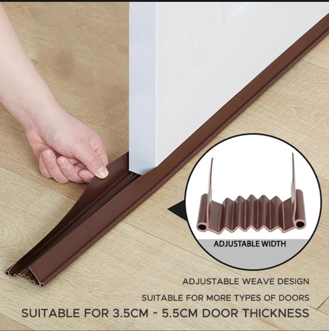 3 x Door bottom gap blocker/stopper, Furniture & Home Living, Security