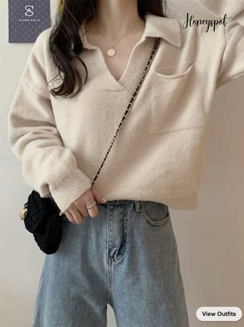 sweater with front pocket