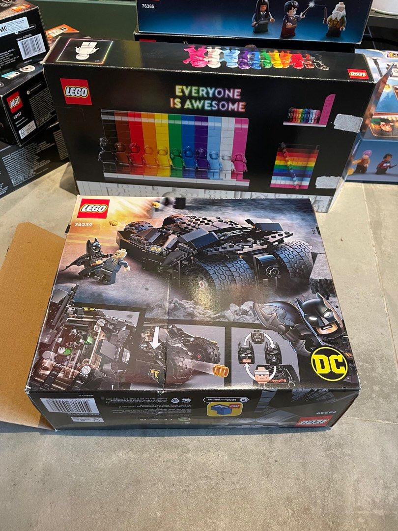 Empty lego boxes top