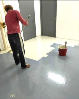 Epoxy flooring and painting service #plastering service, false ceiling installation, dry wall partitioning, skirting, wallpaper remove
