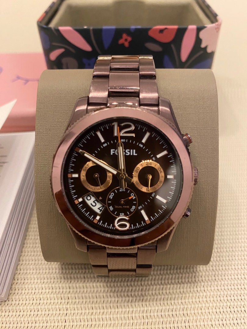 Fossil perfect cheap boyfriend watch wine
