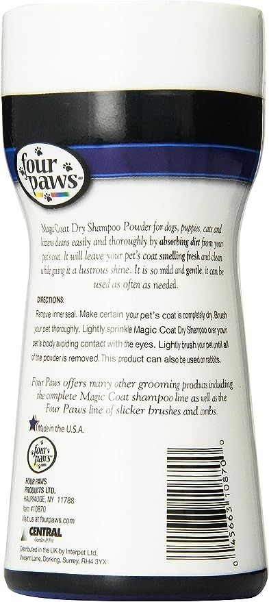 Four Paws Magic Coat Dog and Cat Grooming Shampoo Powder