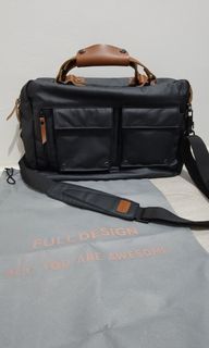 Full Design Men's Briefcase Waterproof Oxford Business handbag for 16" Laptop