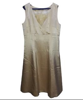 Gold cocktail/midi dress