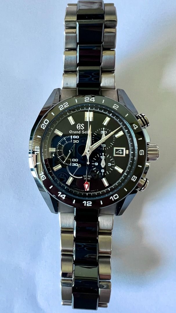 Grand seiko ceramic spring store drive chronograph gmt sbgc223g