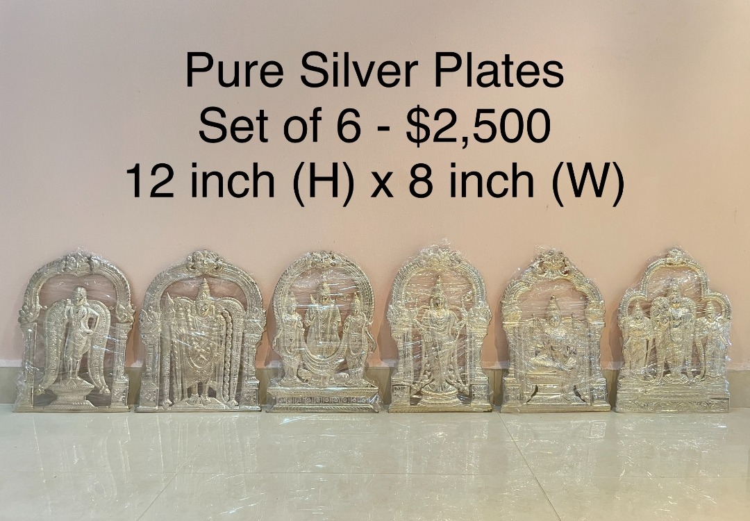 Handmade Thaipusam Pure Silver Plates Hobbies Toys Stationery