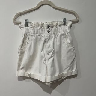 H&M White Gartered Shorts