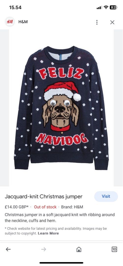 hnm h m rajut sweater natal jacquard knit christmas jumper not