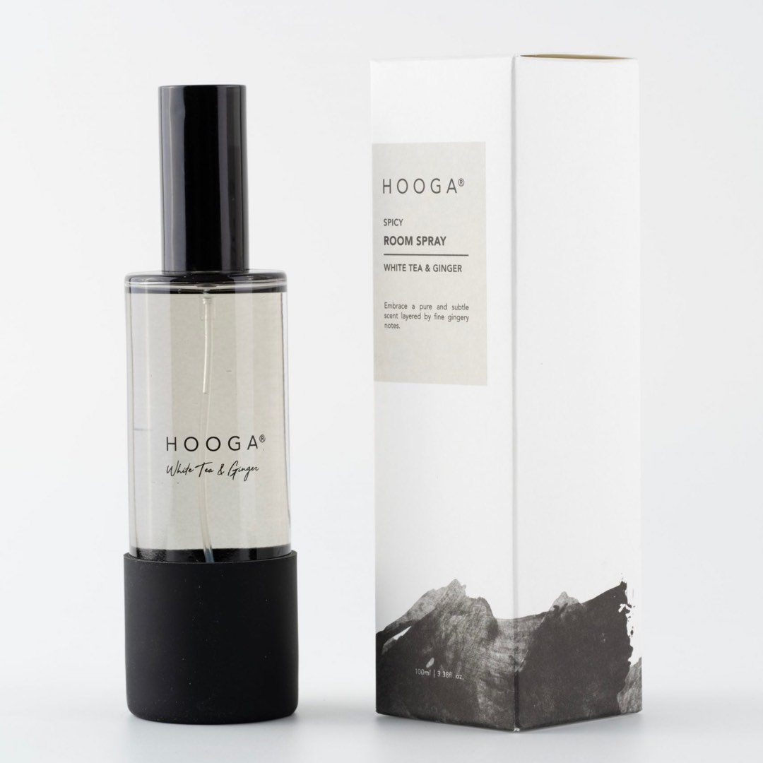 Hooga White Tea & Ginger Black Room Spray, Furniture & Home Living