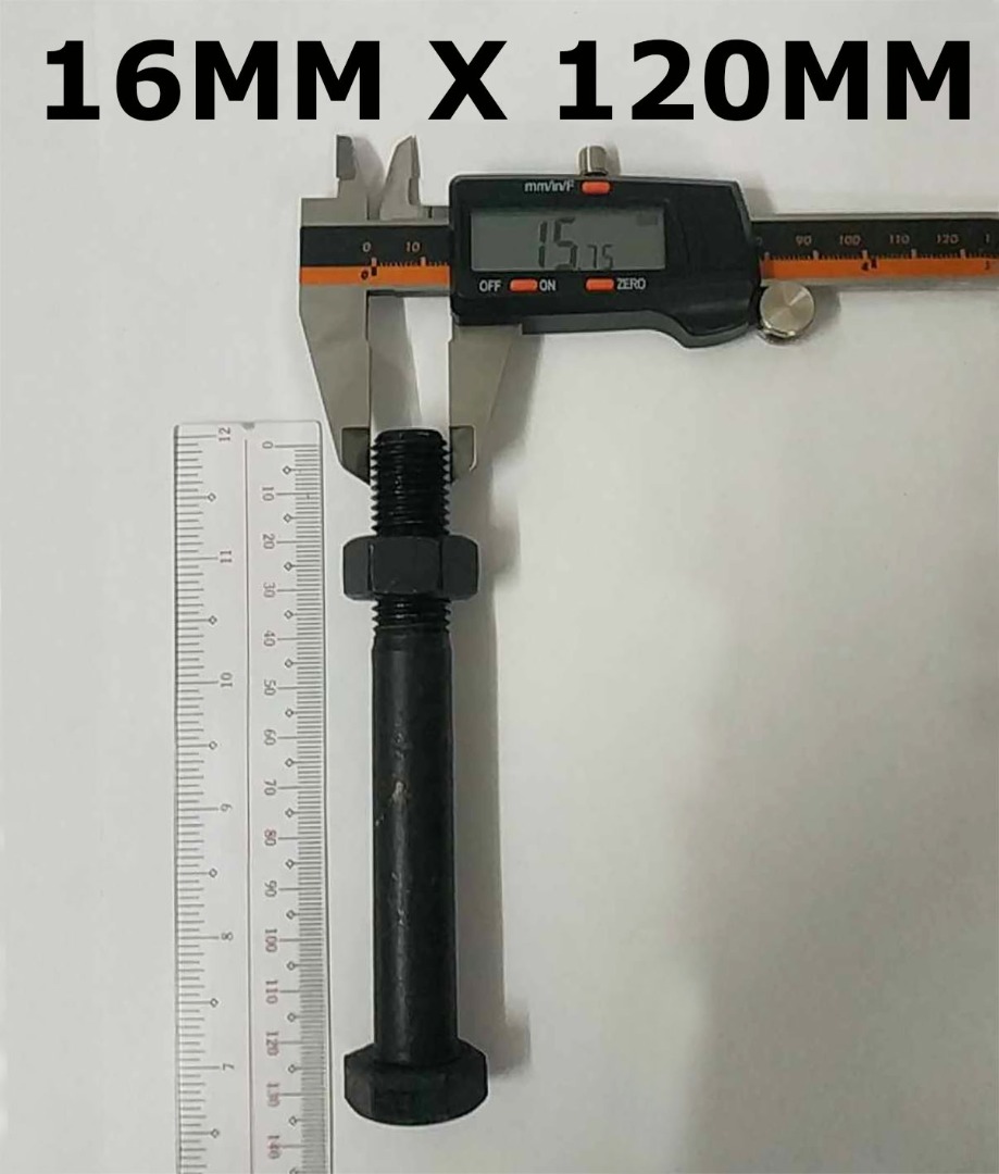 HT BOLT 16MM X 120MM WITH 1 PIECE NUT HI TENSILE, Furniture & Home ...