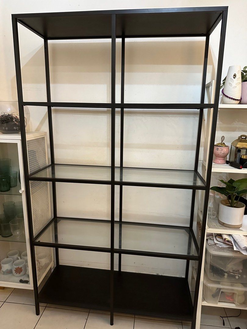 Ikea Glass Shelf, Furniture & Home Living, Furniture, Shelves,