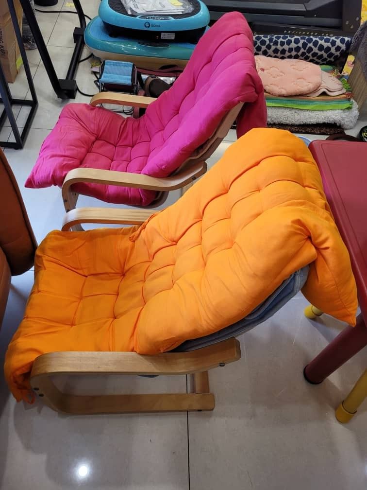 Ikea kid poang chair 2 units with cover, Babies & Kids, Baby Nursery