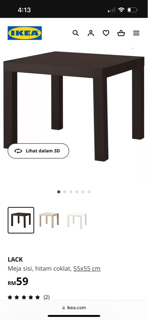Ikea Lack Table 55x55cm, Furniture & Home Living, Furniture, Tables