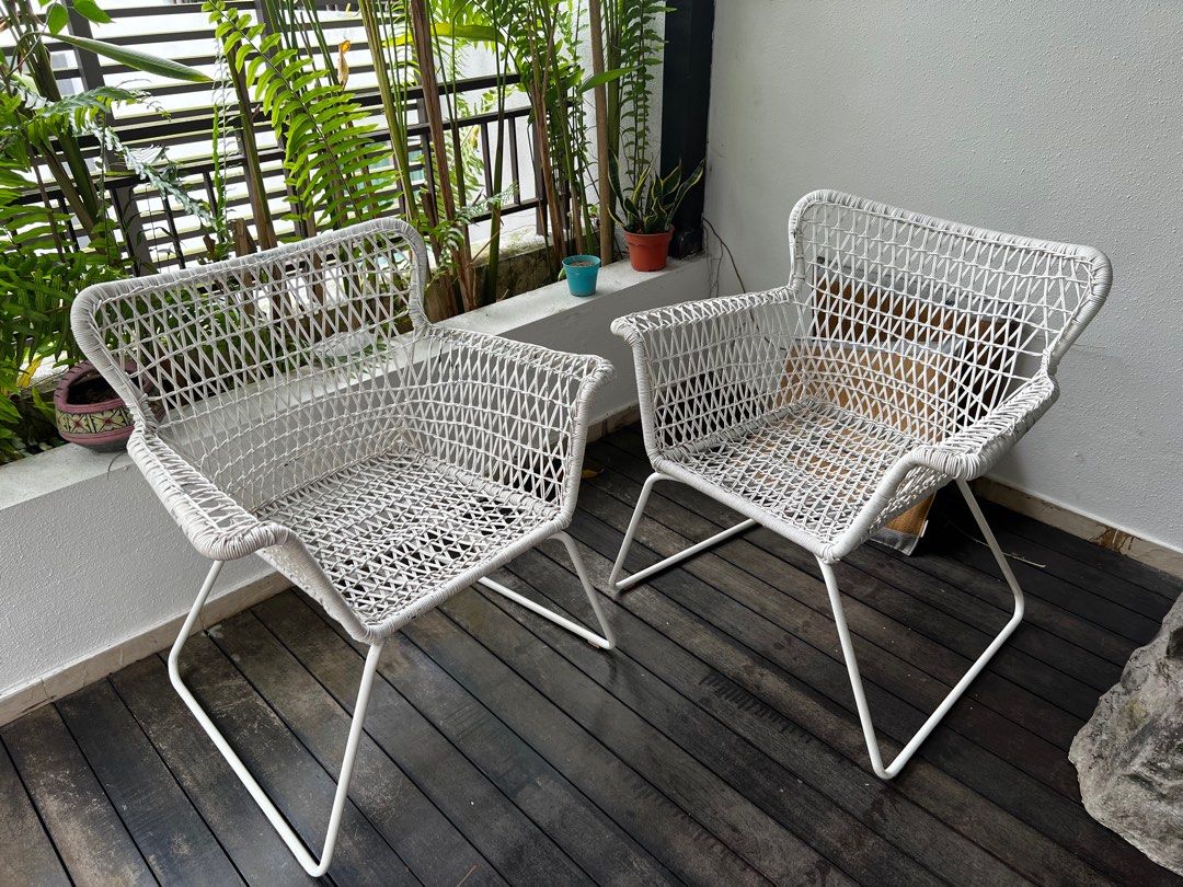 Ikea lawn chairs, Furniture & Home Living, Outdoor Furniture on Carousell