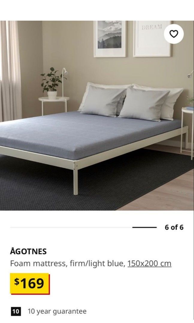 Ikea mattress. (queen), Furniture & Home Living, Furniture, Bed Frames