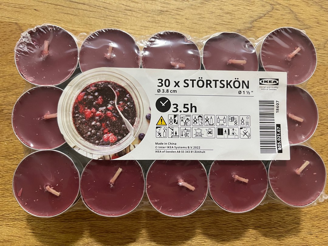 IKEA Scented Candles Berry smell, Furniture & Home Living, Home