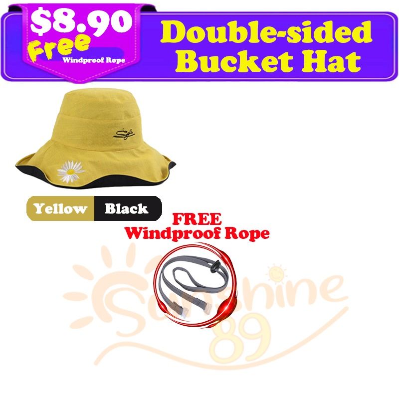 Cute Bucket Hat Foldable Fisherman Hat Fashion Beach Sunhat For