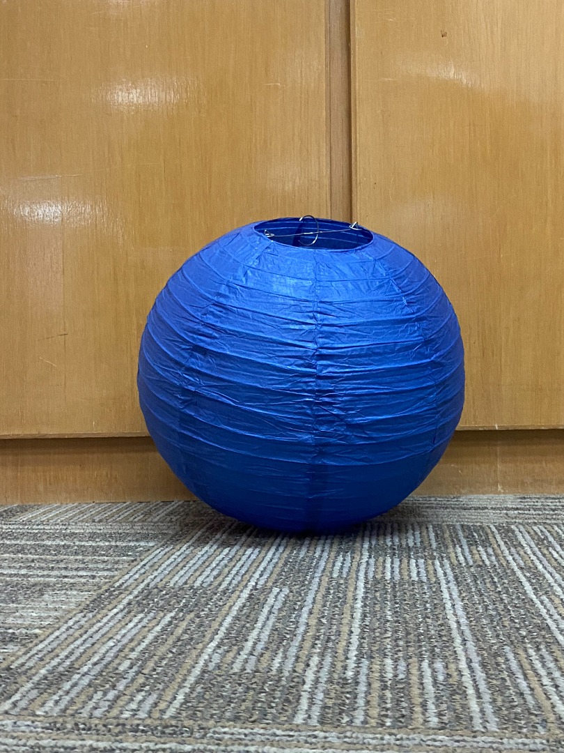 Japanese Paper Lanterns deco (dark blue), Furniture & Home Living, Home