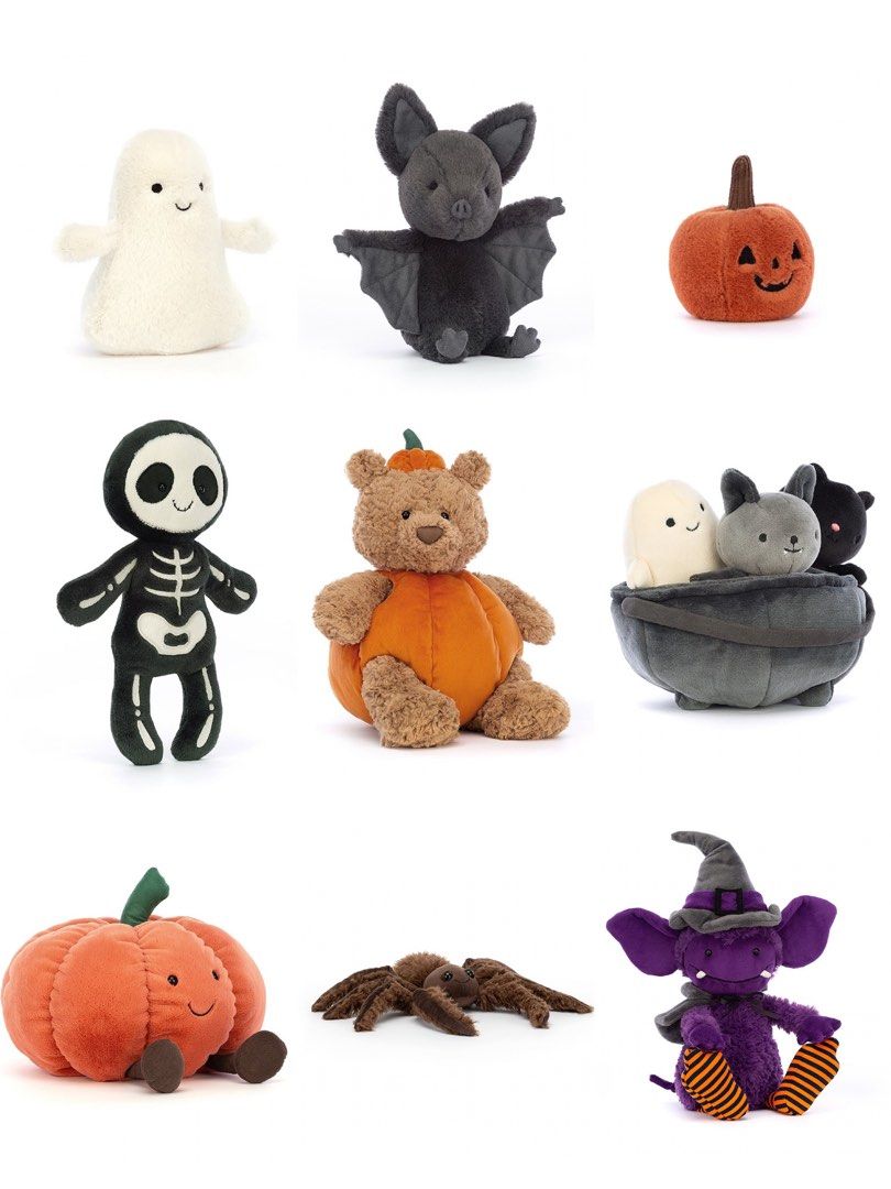 Ready Stock Jellycat Halloween Set Bartholomew Bear Pumpkin Skeleton Ready Stock Jellycat Halloween Set Bartholomew Bear Pumpkin Skeleton