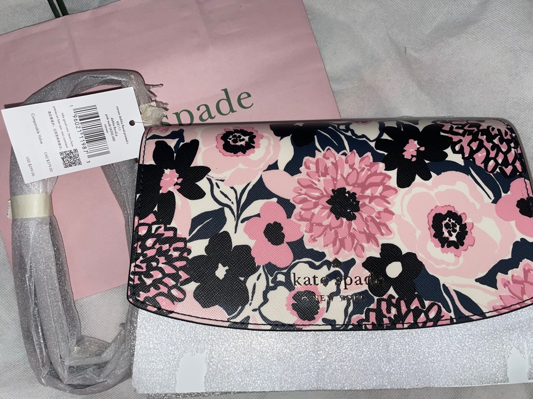 Kate Spade Carson Dahlia Floral Print in Pink Multu, Luxury, Bags & Wallets  on Carousell