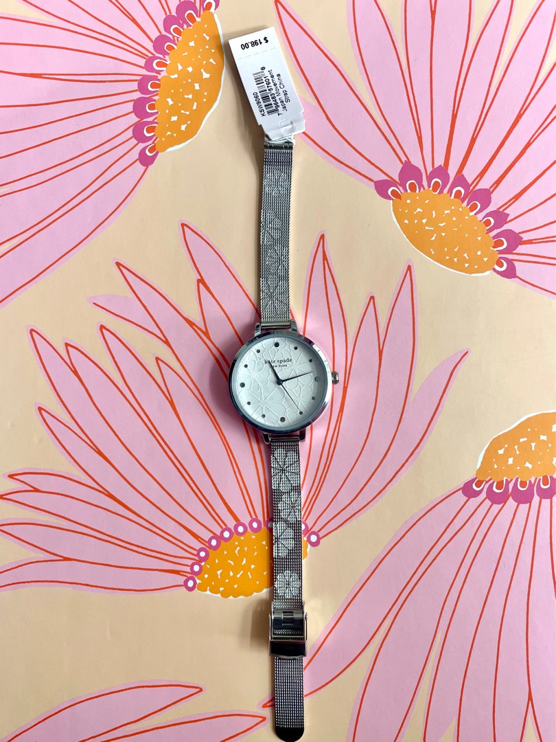 Kate Spade White Dial Floral Mesh on Carousell