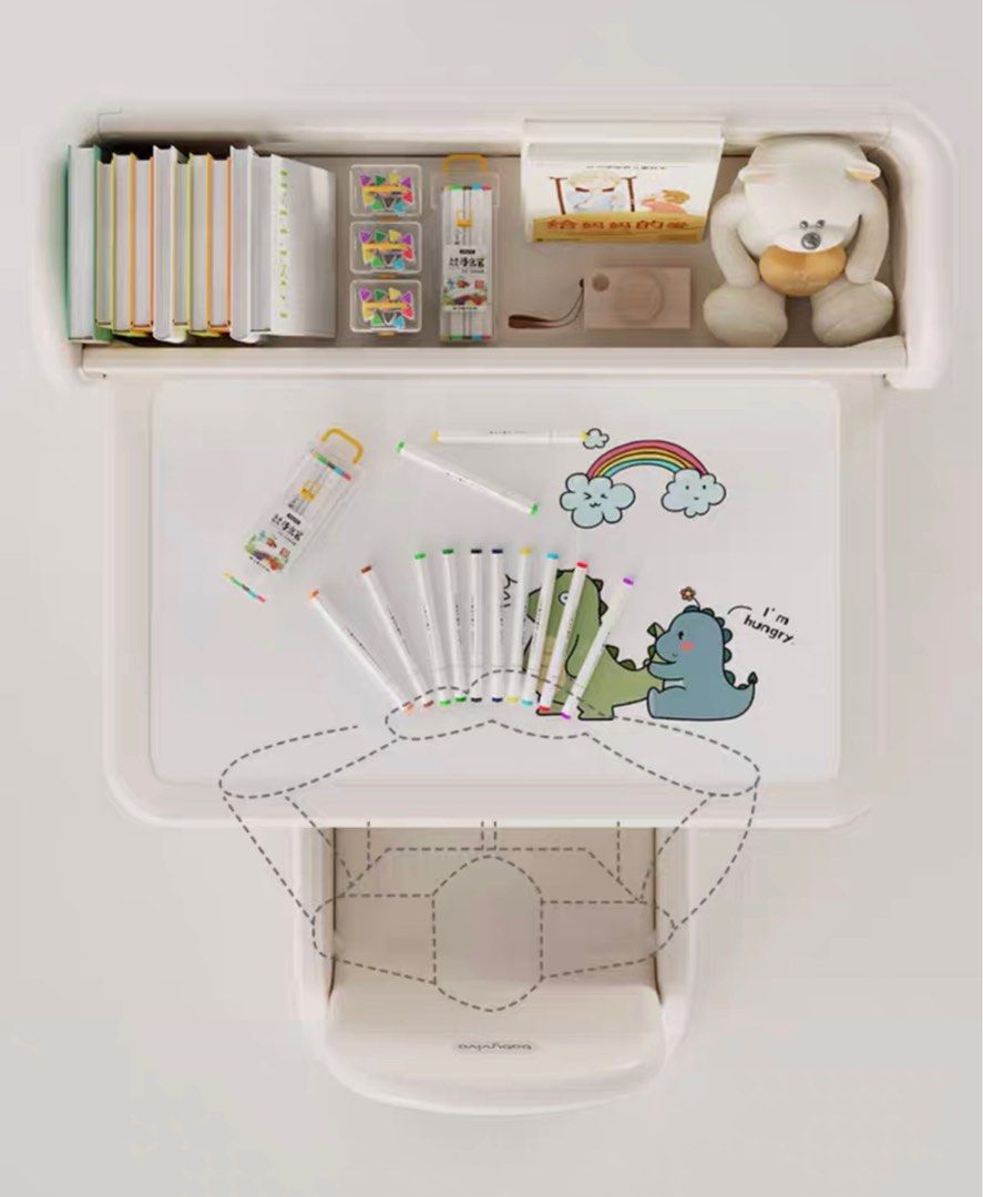 Study Table Set Drawing Kids Study Table Set Children Drawing Table With Chair Foldable Table ...