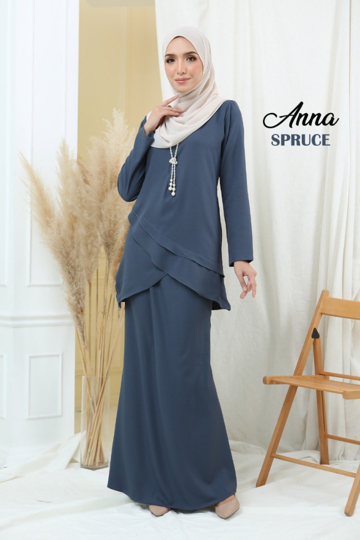 Kurung anna, Women's Fashion, Muslimah Fashion, Baju Kurung & sets on ...