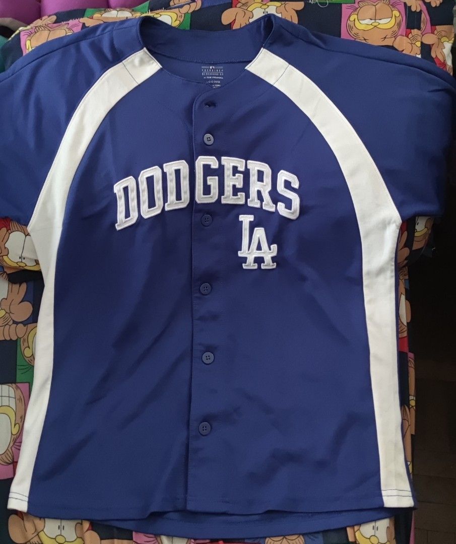 LA Dodgers MLB True Fan Genuine Merch Baseball Jersey - Blue - Men's SIZE  XLARGE