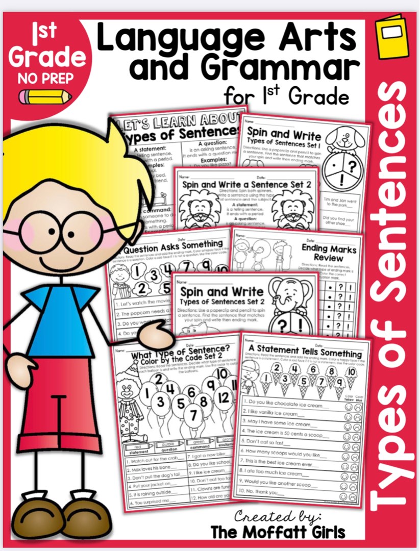 Language arts and grammar for 1st grade everything else on carousell