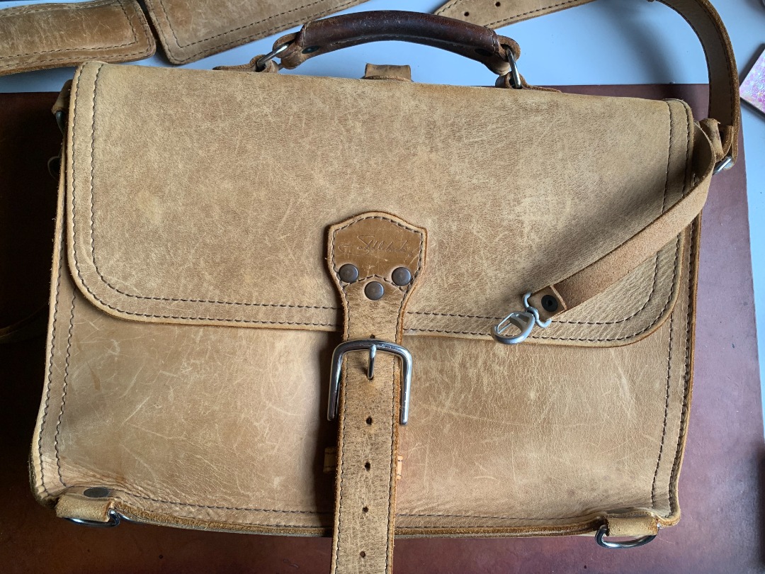 Leather Briefcase from Saddleback Thin Briefcase Tobacco Men s